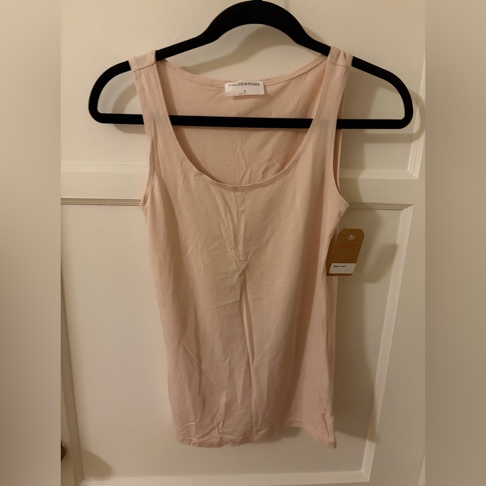 Stripe & Stare Pink Tank Tops